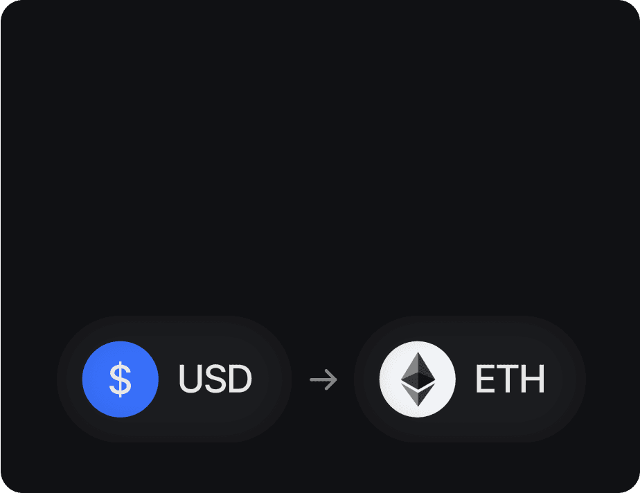 Convert cash to crypto Instantly
